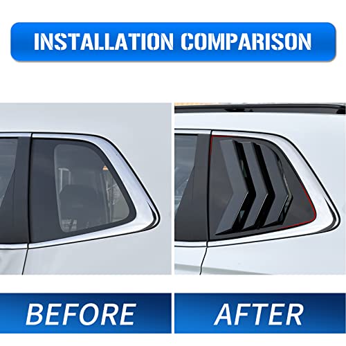 Ttx Lighting Fit For Honda Cr-V Crv 2023 Racing Style Rear Side Window Louvers Gloss Black Sport Style Scoop Louvers Cover Blinds Cool Exterior Decoration Accessories 2Pcs #TOP1