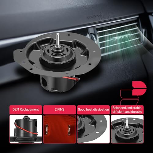 Image of BDFHYK AC Heater Blower Motor Fan PM249CB Compatible with Ford 87-96 Bronco F-150 F-250,87-91 F-200,97 F-250 HD,87-97 F-350,97 F-450 Super Duty,HVAC Blower Motor Assembly Replacement for 35474 35475