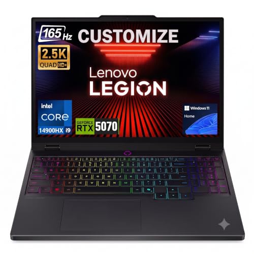 Image of LENOVO Legion 5 RTX 5070 Intel Core i9-14900HX Customized Gaming Laptop | 16-64GB DDR5, 1-4TB SSD ,15.1 inch QHD+ 165Hz Top 1000nits, 24-Zone RGB Backlit, Wi-Fi 7, HDMI, 80Whr Battery