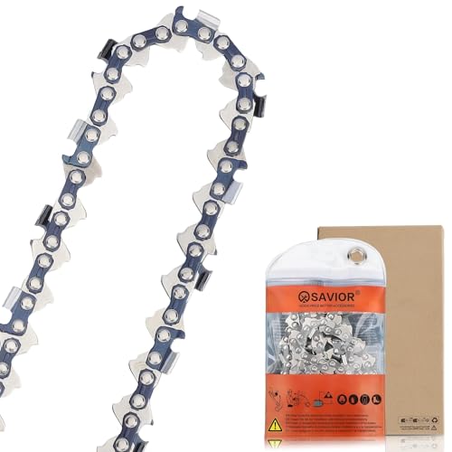 Image of Savior Chainsaw Chain for 18 Inch Bar, 72 Drive Links, .058" Gauge, .325" Pitch, Low-Kickback Chains Compatible with Husqvarna, Makita, Dolmar and More