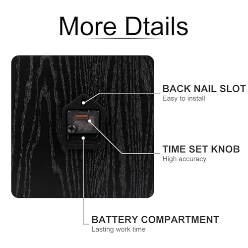 Reloj de pared cuadrado personalizado con foto miniatura 4