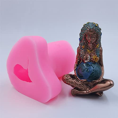Gaia Mother Of Earth Candle Mold Diy Silicone Mold For 3D Candle Making Scented Wax Mould Epoxy Resin Gypsum Decorations Molds #TOP7