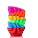 BiaoGan Silicone Cupcake Baking Cups, Multi Color Reusable Muffin Cup Liners, Rainbow Cupcake Wrappers, 24-Pack, 6 Vibrant Colors