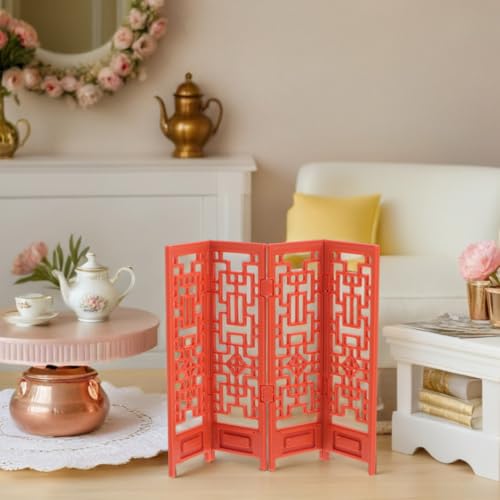 SUPVOX Miniature Chinese Room Divider Screen Dollhouse Furniture Traditional Decor Compact and Realistic Design for Bedroom and Landscape Enhancements