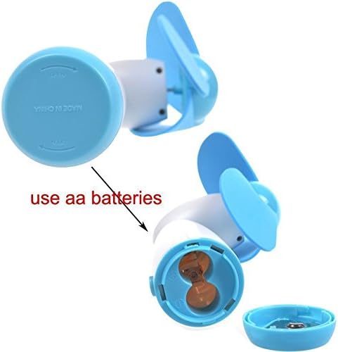 FAS1 Portable Fan Handheld Mini Fan AA Battery Powered Super Mute Cooling Fan for Home, Office and Travel - Battery Not Included - Blue