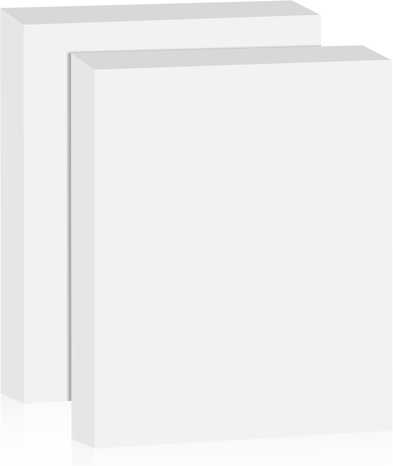 LuckyFoam White 2 Pack 15.7x11.8x1.97 inch Foam Sheets 2 Inch Thick