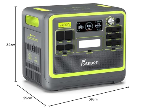 FOSSiBOT F2400 Portable Power Station with 2048Wh LiFePO4, 3 x 240V AC Outputs 2400W (4800W Peak), 1.5H full charge, UPS, 100W USB-C Output, Solar Generator for RV/Camping/Home - Image 7