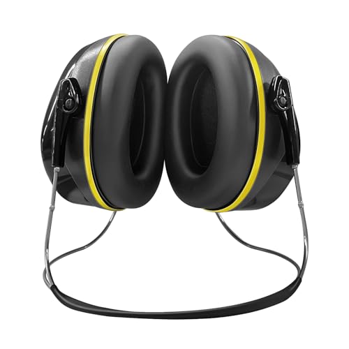 GOL-SIV SNR30dB Behind-the-Head Ear Protection Sound Proof Noise Reduction Earmuffs For Construction Gun Range Airport Shooting Lawn Mowing Neck Band Style