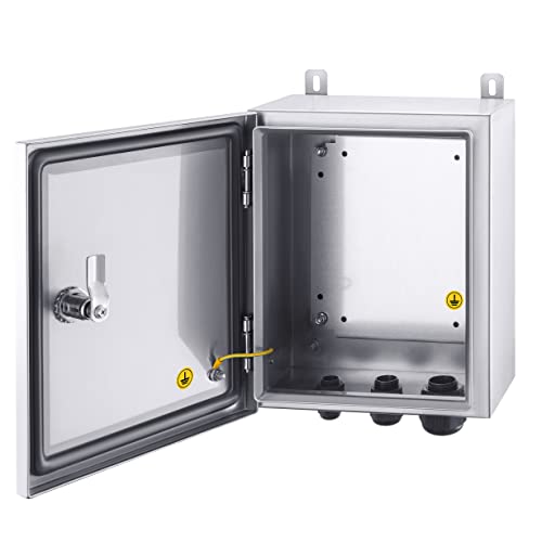 Ordentlich Ip65 Weatherproof Stainless Steel Box Wall-Mounted Electronic Equipment Enclosure Box With Mounting Plate And Wall Bracket (12'' X 10'' X 6'')… #TOP5