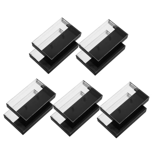 Happyyami 10pcs Clear Plastic Audio Cassette Tape Storage Case Vintage for Cassette Tapes and Versatile for Use