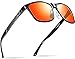 Produktbild ATTCL Herren Polarisierte Fahren Sonnenbrille Al-Mg Metall Rahme Ultra Leicht 18587 black-red UV400 CAT 3 CE