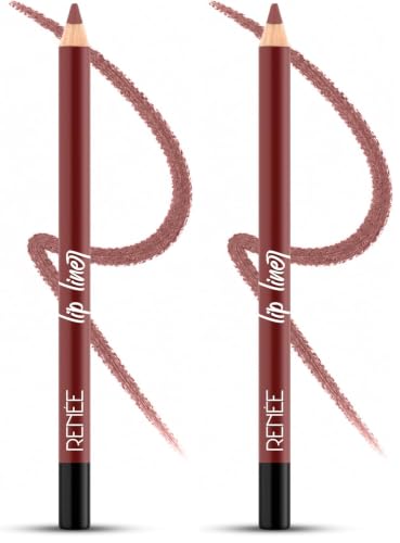 Image of RENEE Define Pencil Lip Liner - Brown Butter, Long Lasting & Smudge Proof, Full Coverage, Intensely Pigmented, Easy Glide Formula, Vitamin E & Castor Oil Infused, 1.2Gm (Pack of 2)