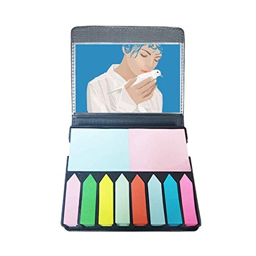 Autocollant note de couleur marqueur de page Blue Peace Girl pour ne plus perdre vos intercalaires