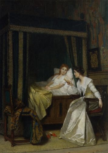 Cuadro en lienzo Il Lettore de Florent Willems impresión decorativa vertical 60x90