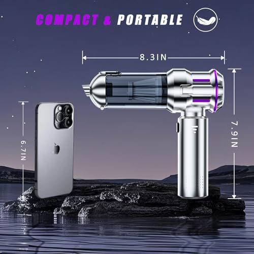 Image of Cordless Handheld Vacuum Cleaner, Rechargeable Mini Vacuum Cleaner, 16000Pa Handheld Portable Small Vacuum Cleaner with Multiple Nozzles, Dust Duster for Car, Home, Office, Pets