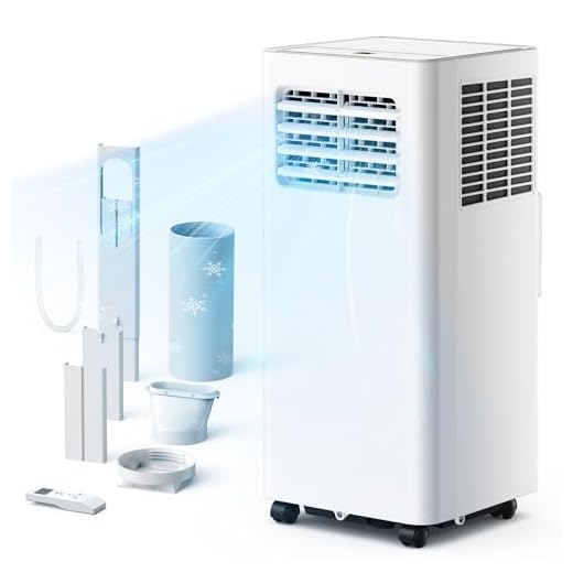 EUHOMY 8000 Btu Portable Air Conditioners, 3 in 1 Portable AC with Cool, Dry, Fan Modes, Quiet Air Conditioners with 24H Timer & Sleep Modes, with Remote, for Bedroom, Apartments up to 350 Sq.Ft