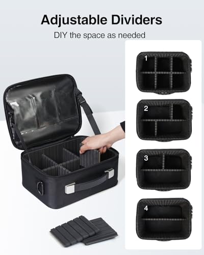 Image of Luxtude Trading Card Storage Box w /Adjustable Dividers, Large Top Loader Card Storage w /Combination Lock, Baseball Sports Cards Case for Toploaders, Trading Carrying Case for Pokemon /TCG etc. (Small)