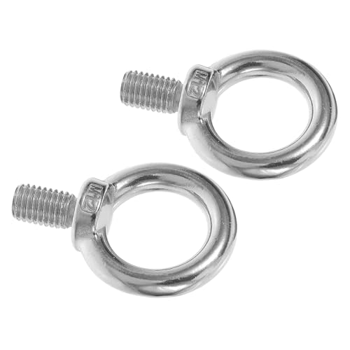Veemoon 2piezas Pernos De Argolla De Elevación Inoxidable De Fijación Tornillo Palomilla y Ganchos De Tornillo Para Hogar y Jardín