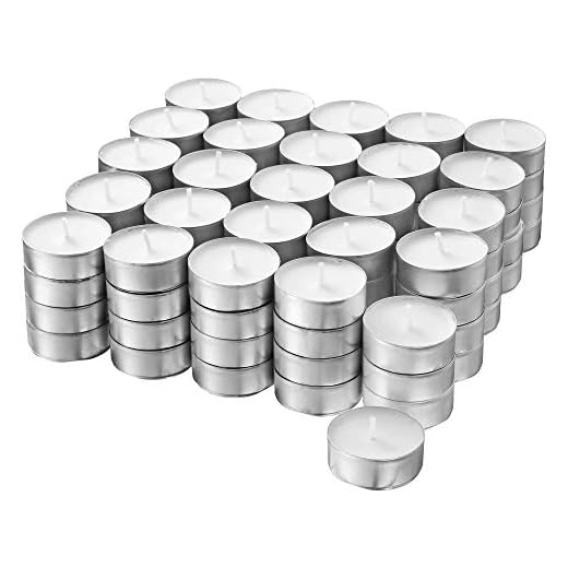 Ikea GLIMMA – Velas sin Aroma, Blanco, 100 Count