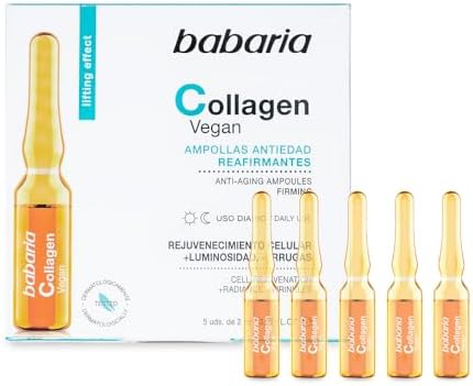 Babaria - Anti-blemish Facial Blisters with Collagen | Facial Moisturizer 5 Units of 2ml | Anti-aging Serum and Anti-Stain Serum with Collagen | Reduces Wrinkles with Lifting Effect