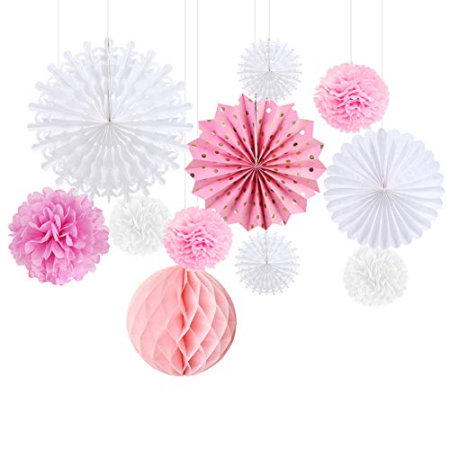 SUNBEAUTY 11 Pezzi Rosa Carta Decorazione Rosone