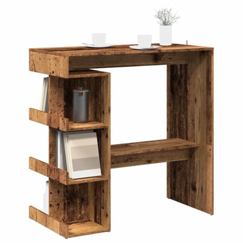Table haute stable et durable en bois vieilli contre le désordre