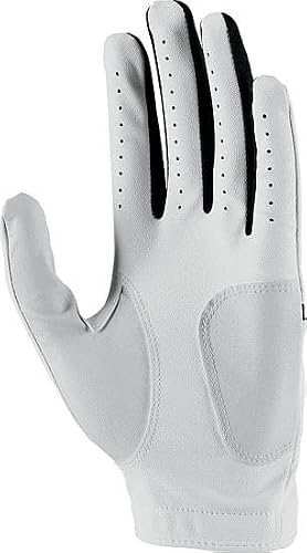 Nike Dura Feel X Golf Glove for Left Hand White | White | Black Medium