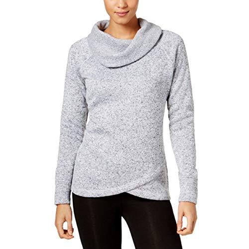 Ideology Womens Cowl Neck Fleece Pullover Sweater Gray Xs #TOP8