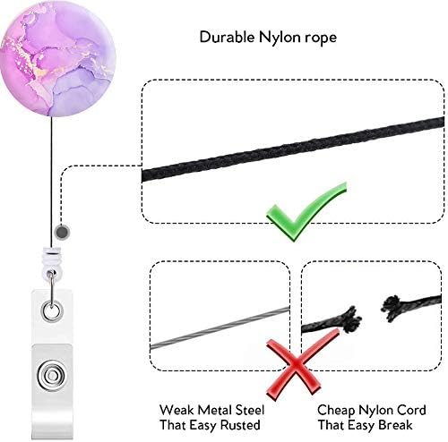 Miniatura 3 de Portatarjetas retráctil, portatarjetas de identificación, carrete de insignia de enfermera, soporte decorativo para tarjetas de identificación,