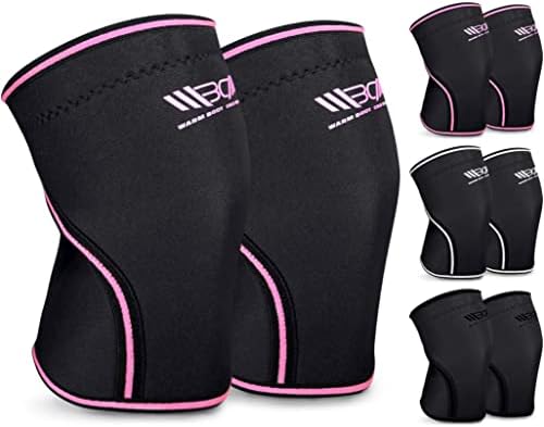 WARM BODY COLD MIND Compression Knee sleeves 7mm Neoprene Knee Support - Approved for Olympic Weightlifting, Powerlifting Gym Squats Deadlift Cross Strength Training Weight Lifting, for Men/Women