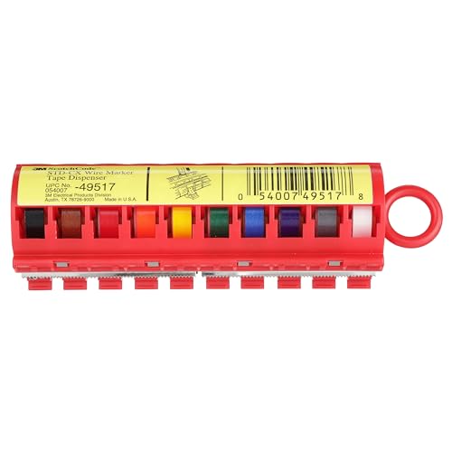 Image of 3M ScotchCode Wire Marker Tape Dispenser STD-CX with Tape | Compact Design for Easy Handling