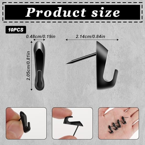 10 ganchos para quadro de avisos, gancho de parede resistente para painel de tecido, clipes de pared