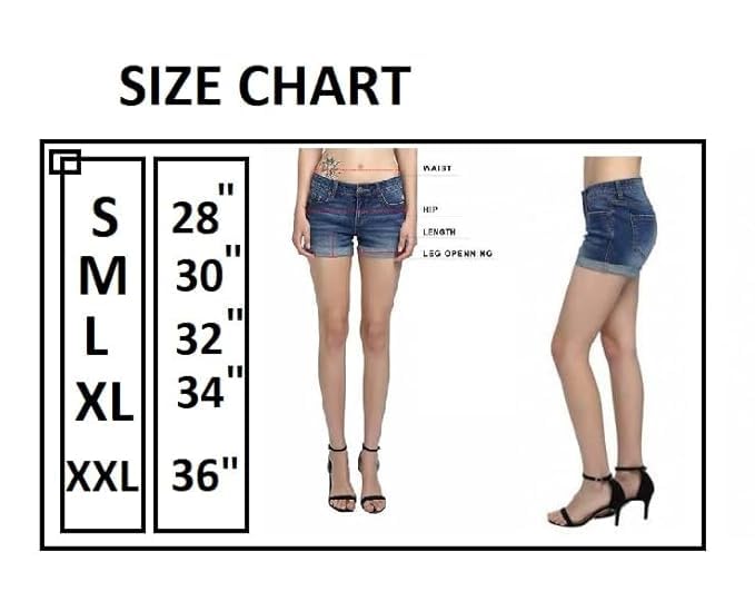 Image of Enviable Women Denim Shorts | Mid Rise | Shorts for Women| fit Fringed Hemline| Stretchable| S-28,M-30,L-32,XL-34, XXL-36
