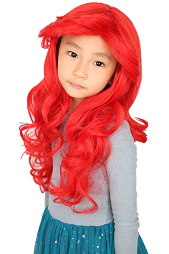 Topcosplay Girls Wig Red Long Wavy Halloween Party Costume Cosplay Wigs