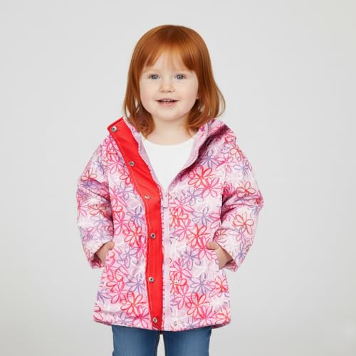 Image of Hunter Clothes Girls - Plush Lined Waterproof Rain Jacket with Hood | Lightweight Windbreaker Coat for Girls Sizes (2T-12)