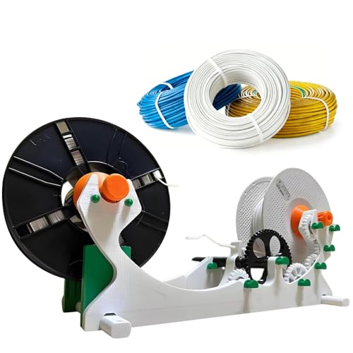 levigationlu 3D Industrial Filament Respooler, Electric Spool Rewinder with Smart Start and Stop, Speed 60-159 RPM, 1kg Capacity, for 3D Printing Enthusiasts, Welders, Textile Artists
