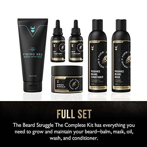 The-Complete-Beard-Growth-Kit-by-Beard-Struggle-Mens-Grooming-Kit-with-Balm-Mask-Conditioner-Wash-Oils-Valhallas-Gates-Gold-Collection