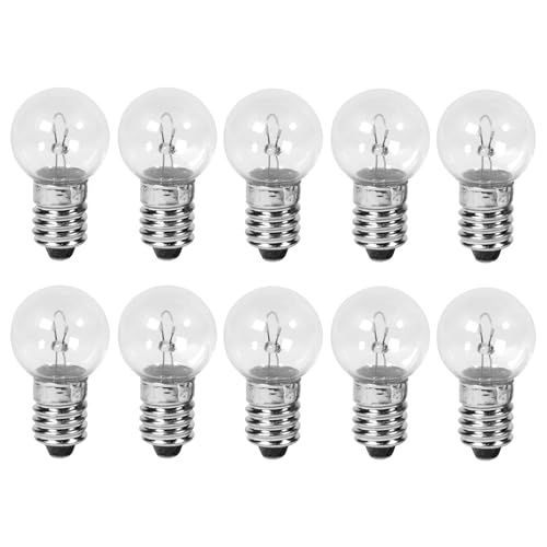 cyclingcolors 10x BULB LIGHT 6V 14V 0.6W 2.4W 6W 7W E10 BICYCLE BIKE MOPED SCOOTER AUTO MOTORCYCLE DYNAMO LAMP FRONT REAR VINTAGE (6V 6W)