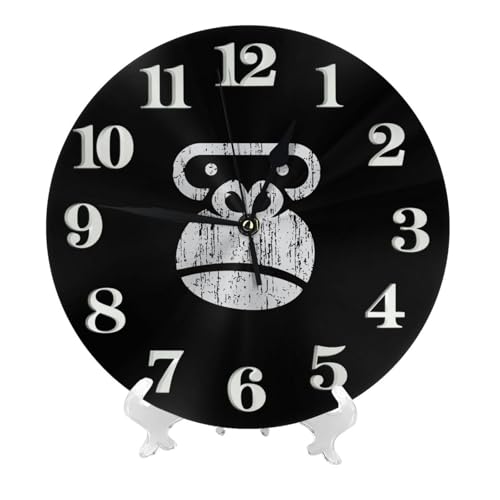 掛け時計 ゴリラの顔ロゴ 北欧 壁掛け時計 静音 自宅 寝室 部屋飾り 贈り物 インテリア 大数字 直径25cm 非電波 アニメ グッズ キャラクター かわいい プレゼント