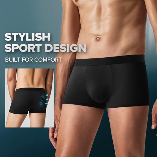 Image of 5Mayi Mens Underwear Boxer Briefs Short Leg Athletic Trunks Underwear for Men Pack No Fly