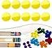 PEINIQULL 10Pcs Pool Cue Tip Pads Billiards Accessory Acrylic Lightweight Maintenance Replacement Ferrule Pads for Club Bar Outdoor, Blue (Yellow)