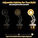 Kyglaring LED Light Kit Compatible with Lego Pixar Luxo Jr 21357 Building Blocks, Upgraded Touch Control & Dimming, Lighting Accessories for Lego Pixar Lamp Model Set, Lights Only
