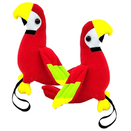 Dbvnnsy Loro de 2pcs Loro de Hombro de Halloween Funny Halloween, 7.9x5.5x8.7 Pulgadas Pirate Pirate Ajustable Accesorios de Disfraces Piratas Suaves y livianos para la Vestimenta de Cosplay