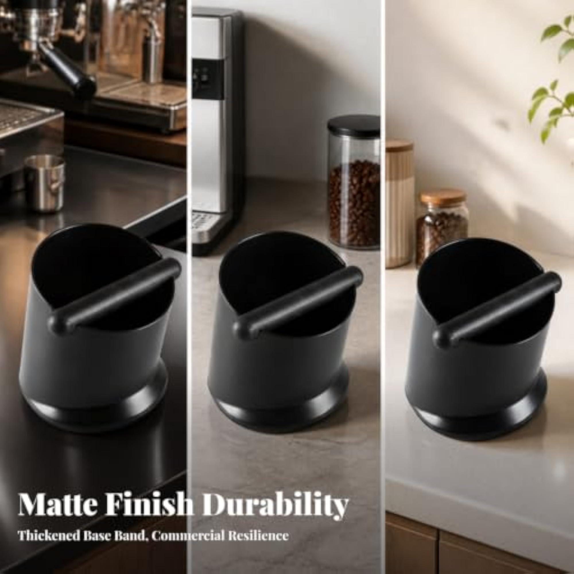 Stable Espresso Portafilter Knock Box, Coffee Grounds Collector