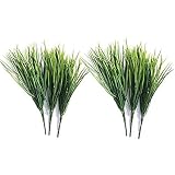 juncos artificiales Sentir realmente el ramo de hojas de hierba flores artificiales plantas perennes de hojas verdes para el centro de cualquier ocasión, decoración de hojas verdes.