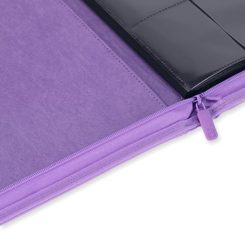 Image of Vault X 12 Pocket Zip Binder, 480 Cards, Exo-Tec Material, 20 Side-Loading Pages (Purple)