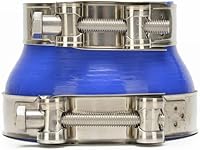 Vista 2 de Manguera universal de acoplador recto de silicona de alto rendimiento de 4 capas con abrazaderas de perno en T