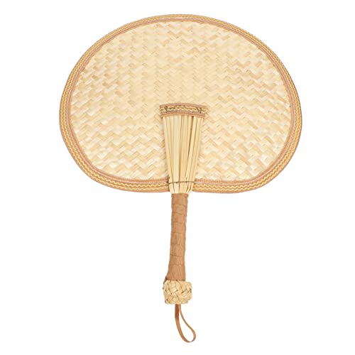 MOTHNUR Abanico de Mano de de Trigo Natural Ventilador Portátil Vintage para Verano Diseño Retro con Coloridos para Bodas y Decoración Veraniega