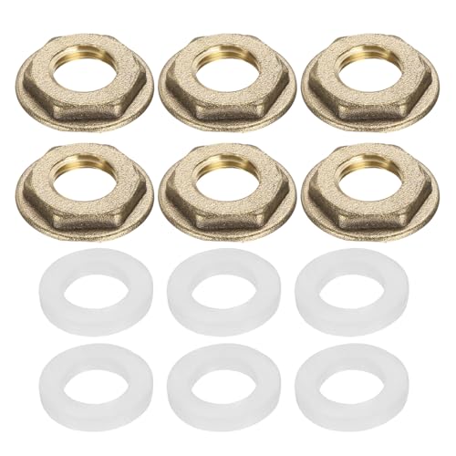uxcell 6pcs Ecrou Laiton G1/4" Verrouillage Tuyauterie