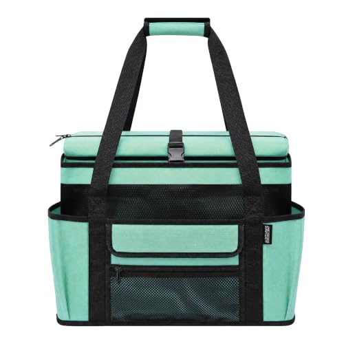 MYDAYS Beach Cooler Bag with Insulated Compartment, Large Mesh Beach Tote Bags Waterproof Sandproof, XL Pool Bag for Men Women, 2-in-1 Travel Vacation Essentials with Wet Pocket & Towel Holder (Green) - image 1